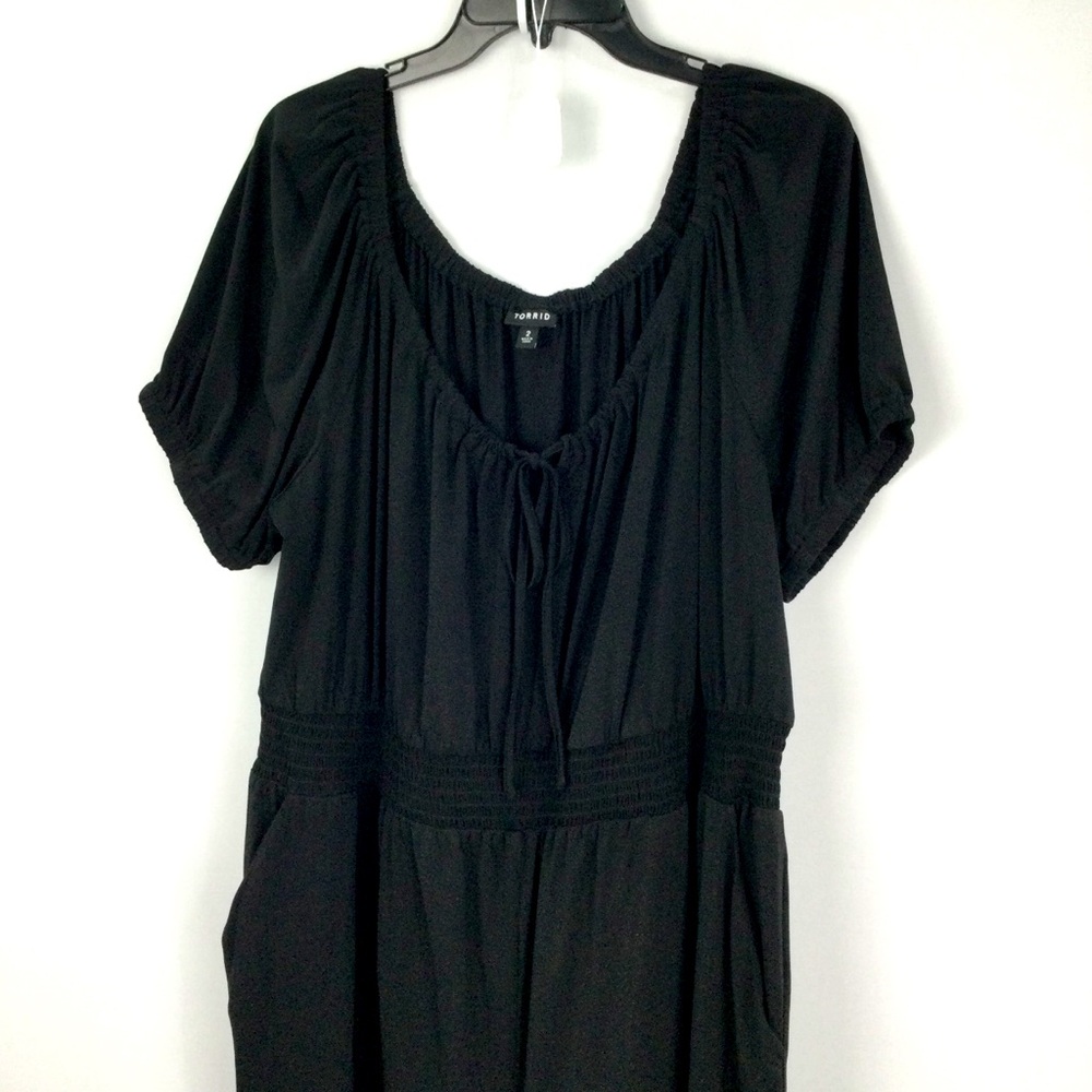 Torrid Puff Sleeve Jumpsuit Romper womens size 2 18/20 - Picture 2 of 8